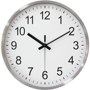 Orologio da Parete a Batteria 30CM, Clessidra Moderne con Cristallo Silenziosa, Orologio da Parete Ronde senza Suono di Tacco per Decorazione della Camera da Pranzo, Camera da Letto, Cucina (Bianco)