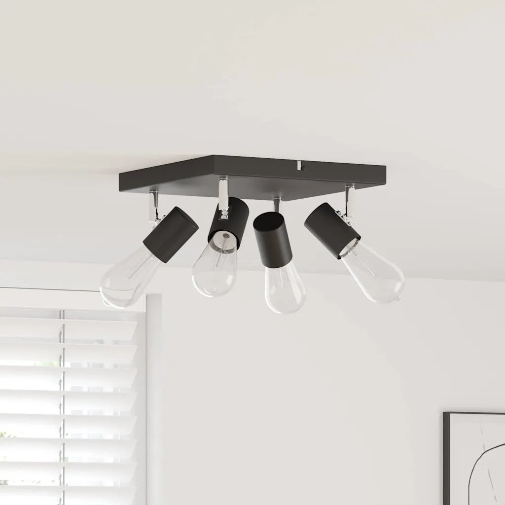 Faretto da soffitto Nero 26,5 x 26 x 11,5 cm Metallo CFW8058350