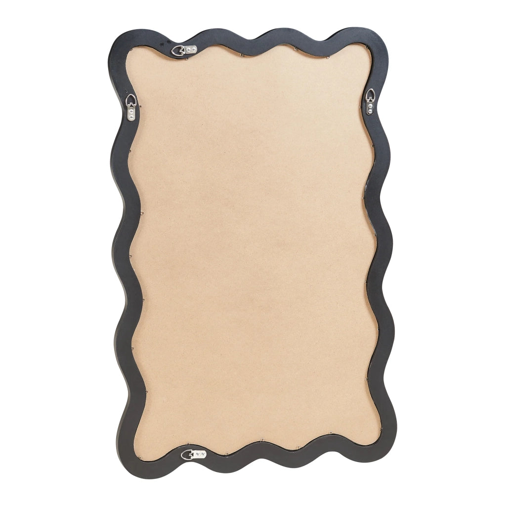 Specchio decorativo moderno da parete 90 x 60 cm nero 03_0010180