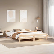 Letto senza Materasso-Struttura Letto 200x200 cm in Legno Massello di Pino 542395