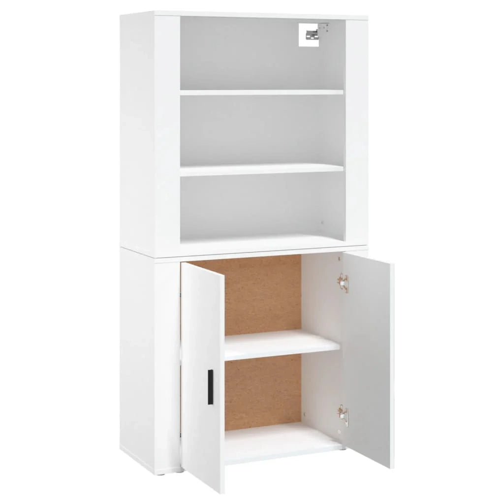 Credenza buffet cassettiera mobile contenitore organizer cucina soggiorno soggiorno legno multistrato bianco 02_0032784