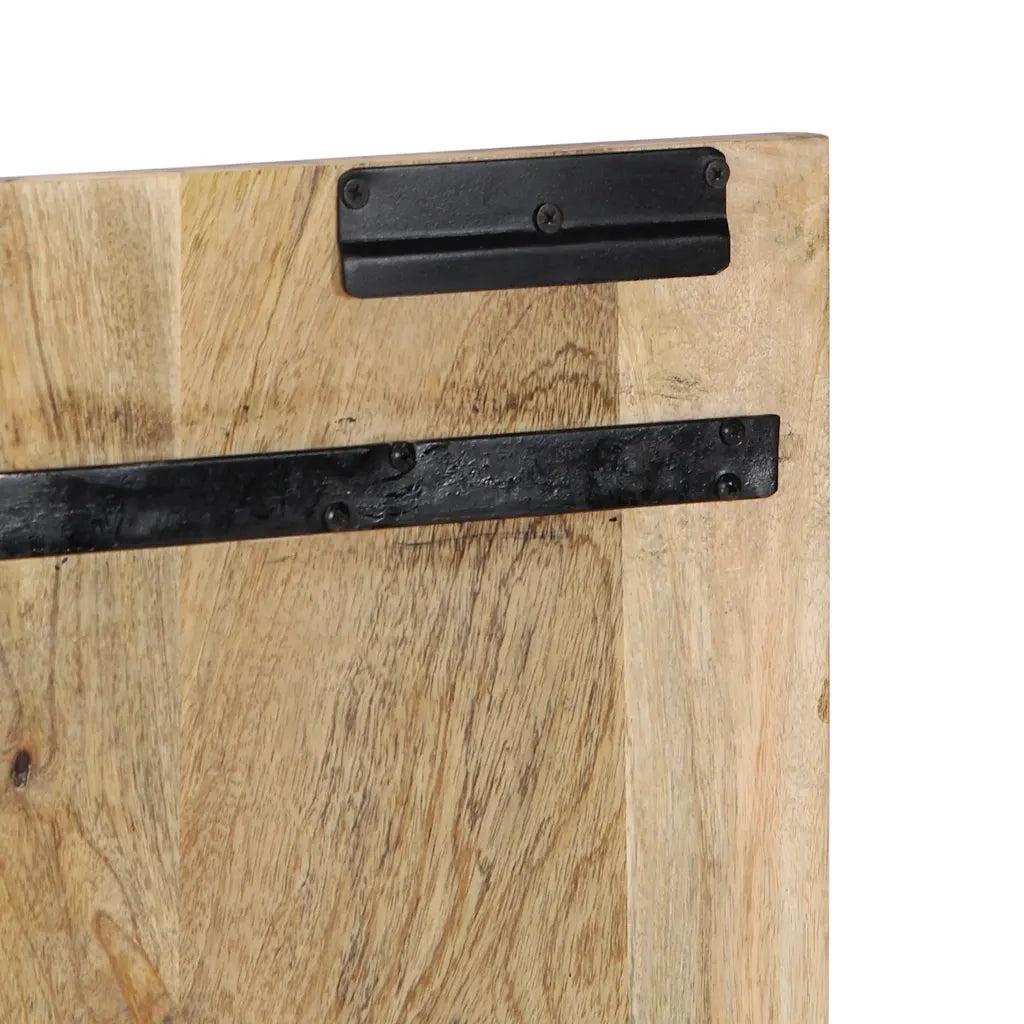 vidaXL Testiera 140 cm in Legno Massello di Mango Grezzo