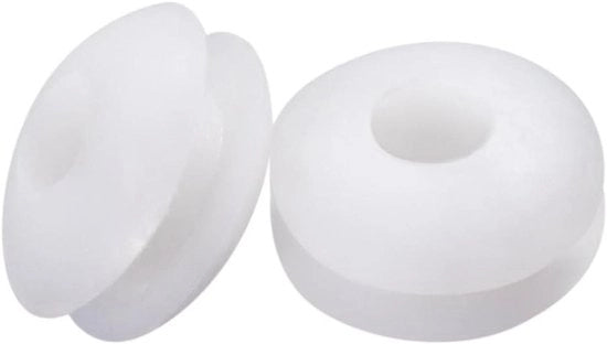 Set di 50 mondstucchi in gomma bianchi per protezione della spilla, diametro di montaggio 3 mm