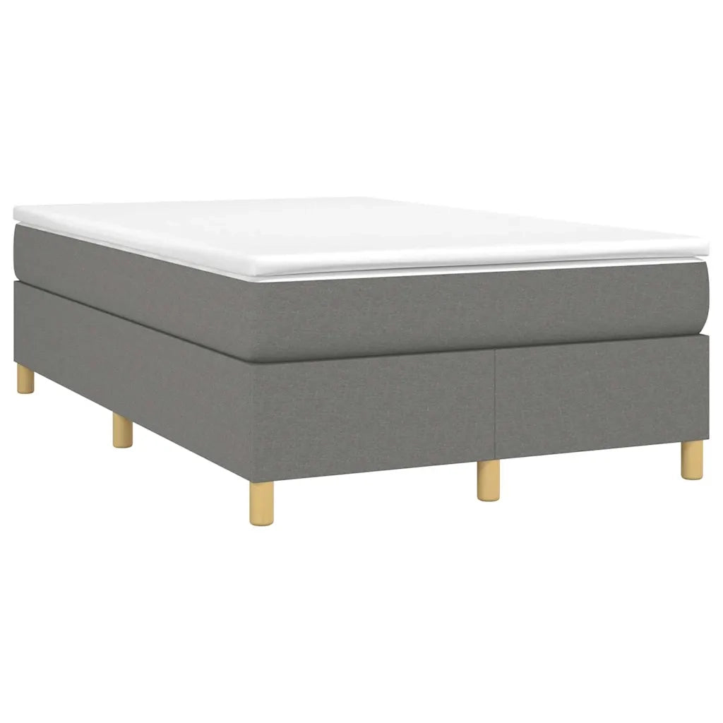 Giroletto a Molle con Materasso Grigio Scuro 120x190cm Tessuto 3269691
