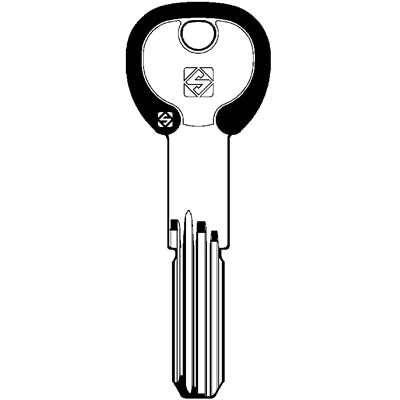 CHIAVE PUNZONATA SECUREMME SCM3RDZ SILKY SILCA - OTTONE NICHELATO- 5 pezzi