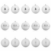 Set di Palle di Natale 15 pz-Decorazioni natalizie Argento Plastica