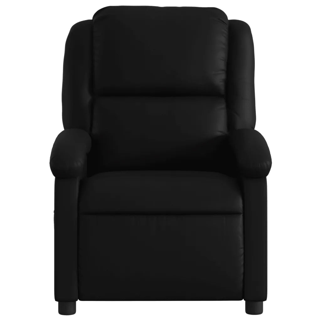 Poltrona Reclinabile Elettrica Nera in Similpelle 3204212