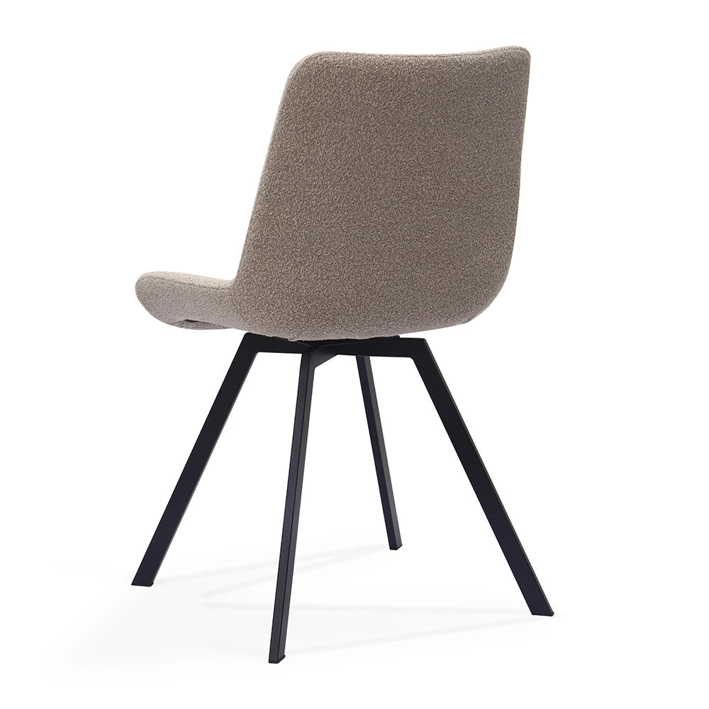 Sedia da pranzo moderna girevole - Xylo - Set di 2 in tessuto e metallo