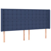 Testiera | Testata ad Orecchio Blu 163x16x118/128 cm in Tessuto