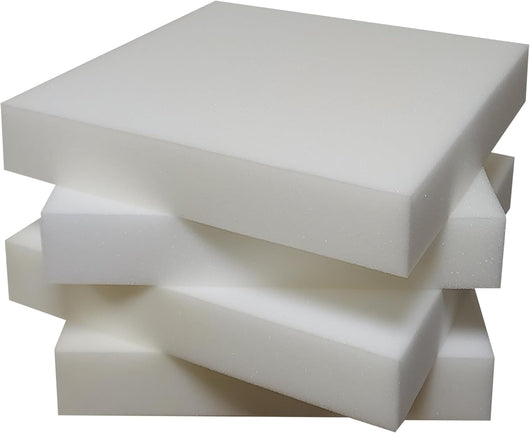 Set 4 Imbottitura Cuscini 50x50x10, Inserto Cuscino Poliuretano per Cuscini Sedie Cucina o Esterno, Cuscino Personalizzato, Made in Italy (4, Poliuretano 50x10 cm)