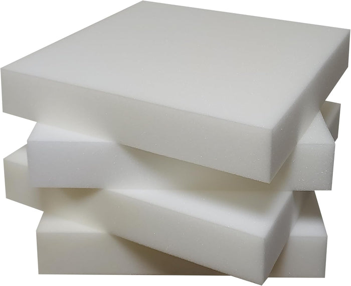 Set 4 Imbottitura Cuscini 50x50x10, Inserto Cuscino Poliuretano per Cuscini Sedie Cucina o Esterno, Cuscino Personalizzato, Made in Italy (4, Poliuretano 50x10 cm)