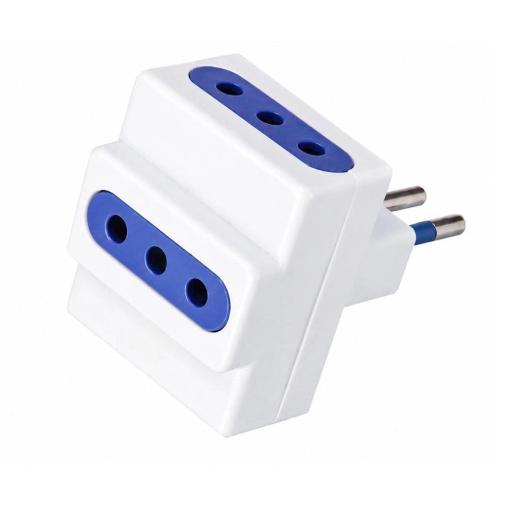 EcoPrice Adattatore Triplo 3 10A Spina 2P+T 10A W