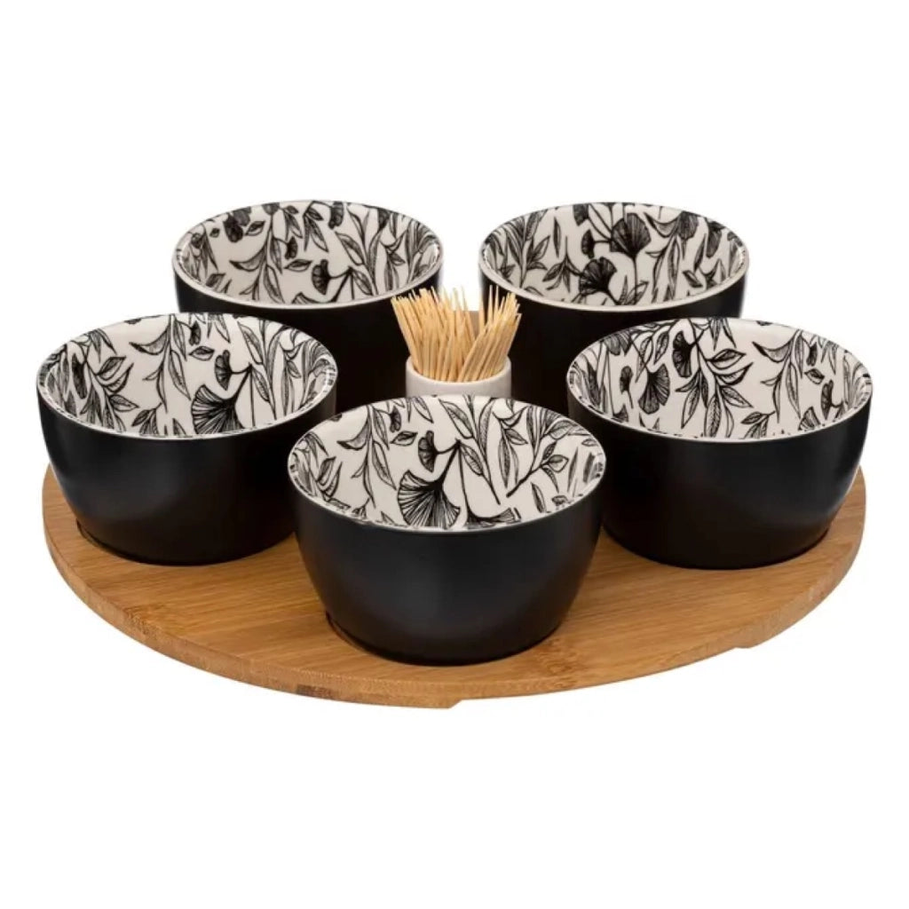 Set Aperitivo Ceramica Bianca 7 Pezzi