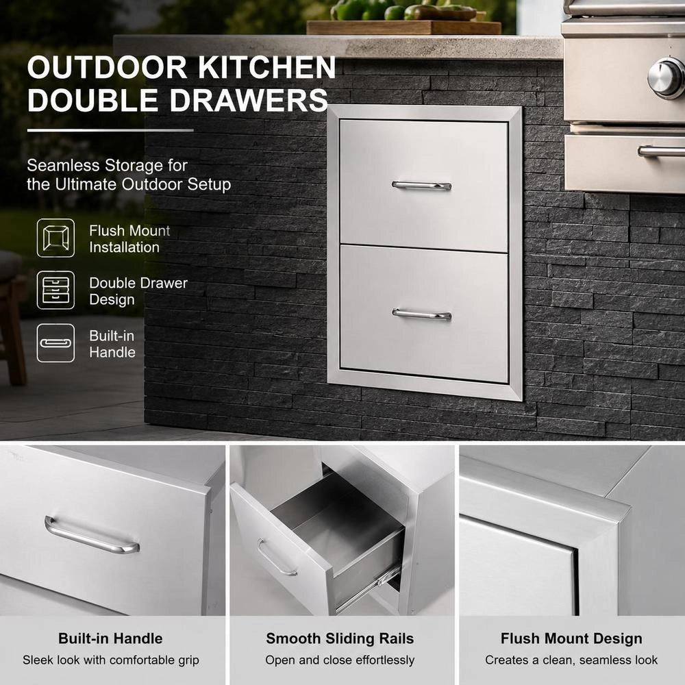BBQ Drawers 45 X 52 Cm, Drawer Unit, Storage Cabinet, Grill Shelf
