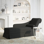 Sdraio con Capezzale e Bracciolo Destro in Velluto Nero CFW8378591