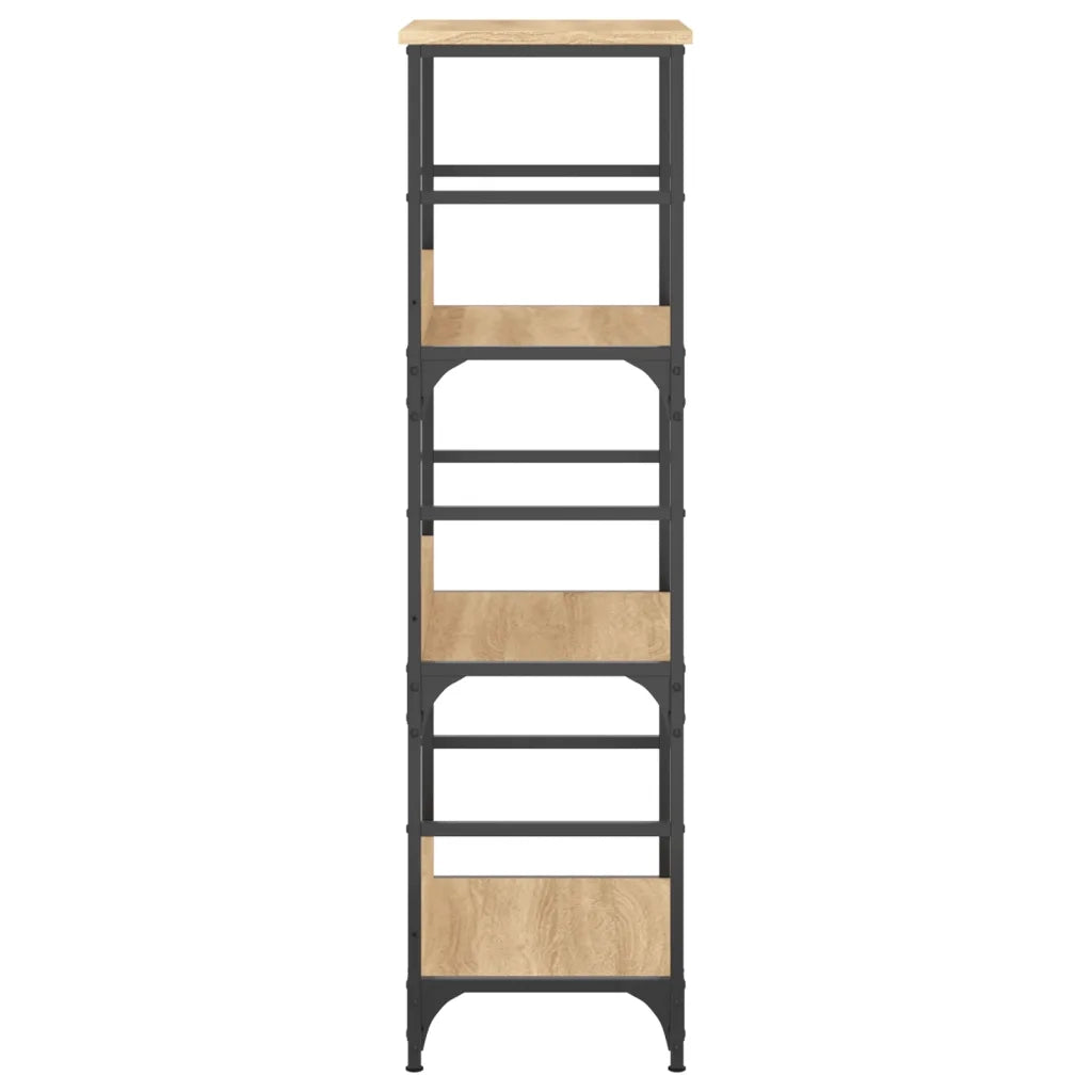 Libreria-Scaffale per Libri-Mobile di Stoccaggio Rovere Sonoma 50x33x117,5 cm in Legno Multistrato