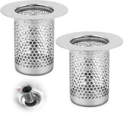 2-pack drenaggio doccia a pelo 5 cm, set drenaggio doccia in acciaio inossidabile, drenaggio doccia vasca bidet, idoneo per cucina, bagno, balcone drenaggio pavimento