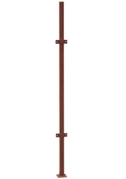 Palo per Tralicci Verdemax 4,5x4,5x183 cm con Staffe Angolari in Metallo Verniciato Corten