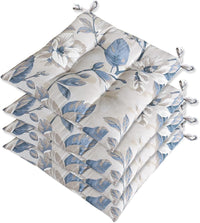 Set 4 Cuscini Sedia Casa Shabby Chic Morbidi Imbottiti Ovatta Universali Coprisedie Cotone Lavabili