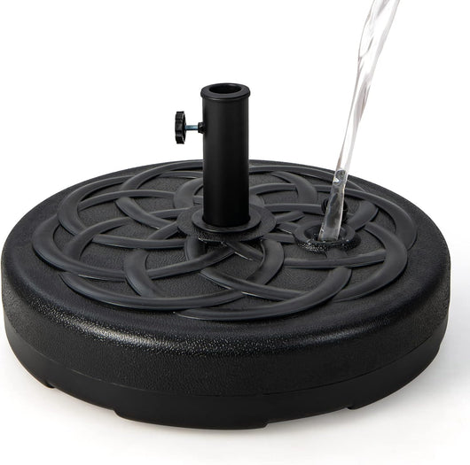 Base Ombrellone Rotonda Riempibile, Base per Ombrellone da Giardino da Riempire di Acqua/Sabbia, Pesi per Ombrelloni con Palo 38/48 MM da Giardino Terrazzo (Modello3 (23L))