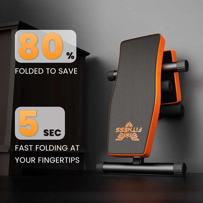 Panca Palestra Pieghevole - RATTANTREE - 300KG/660LB Panca Addominali per l'allenamento della forza in Palestra Casa, Panca Piana Pieghevole Adatto per Casa e Palestra