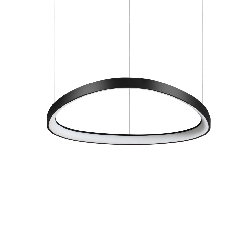 Lampada a Sospensione Gemini LED 47W Luce Naturale Nero Altezza Regolabile Ideal Lux