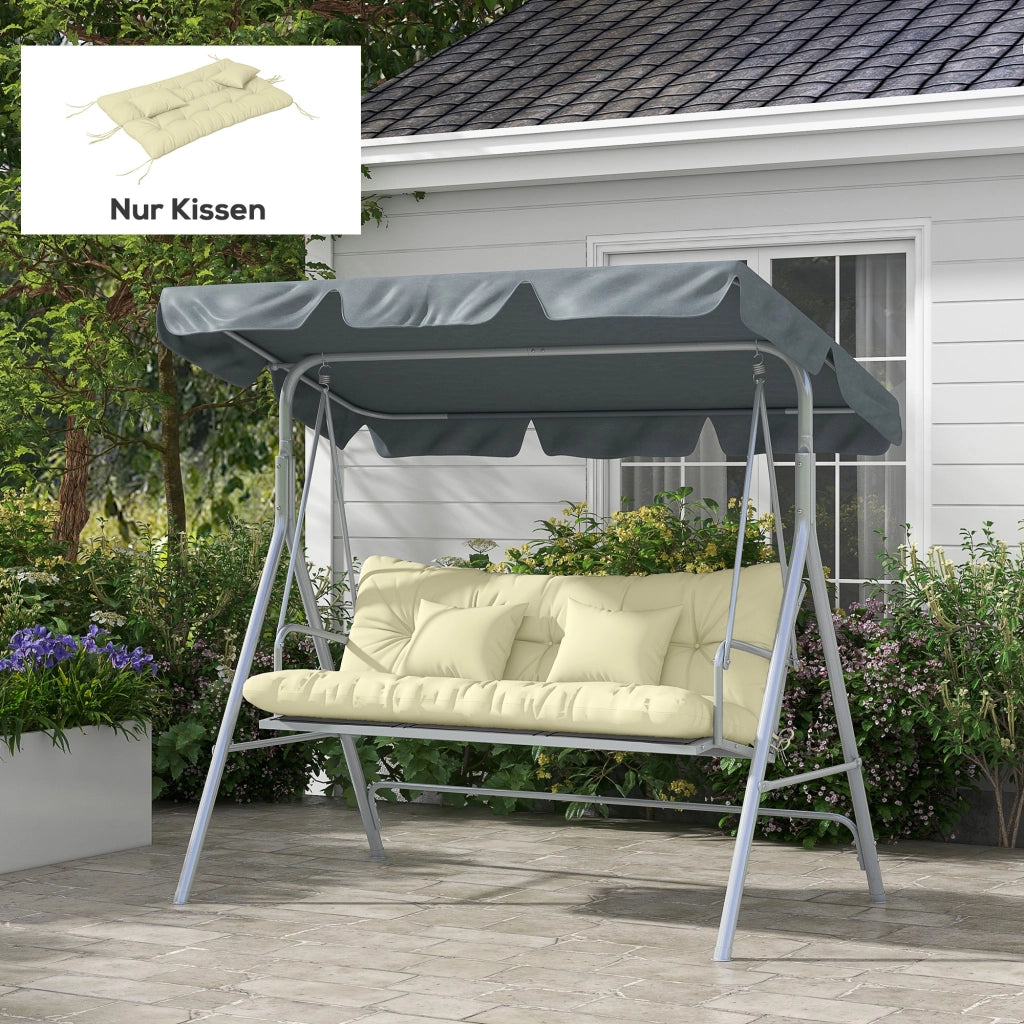 Set 4 Sedie Imbottite con Cuscini ¨C zephmum ¨C Cremewei? 150x50x10 cm
