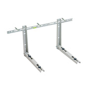 STAFFA PER CLIMATIZZATORE CONDIZIONATORE IN LAMIERA ZINCATA SOTTO FINESTRA - 420X390X750 MM -  PORTATA 80KG