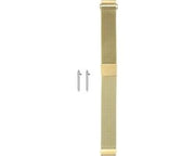 Cinturino orologio in acciaio inossidabile a maglia 16 mm con chiusura magnetica in tono dorato - Cinturino elegante con design moderno e rapido cambio