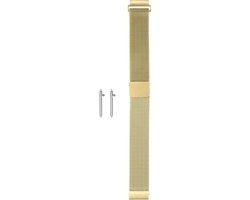 Cinturino orologio in acciaio inossidabile a maglia 16 mm con chiusura magnetica in tono dorato - Cinturino elegante con design moderno e rapido cambio