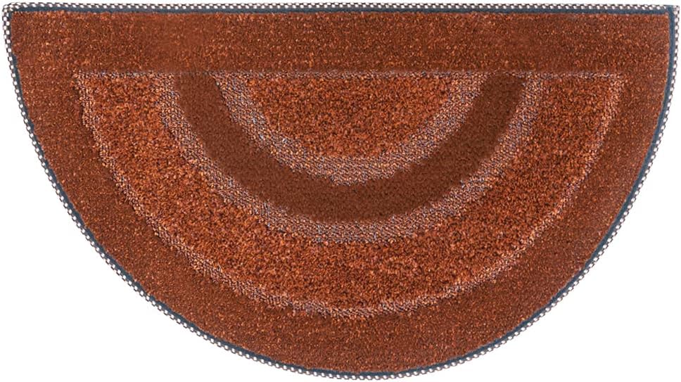 Zerbino Ingresso Semiluna Asciugapassi Assorbente Antiscivolo Vellutato Made In Italy Arancione