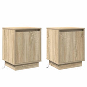 Set di 2 Comodini | Armadio da Notte | Mobiletto da notte Rovere Sonoma 39 x 34,5 x 50 cm