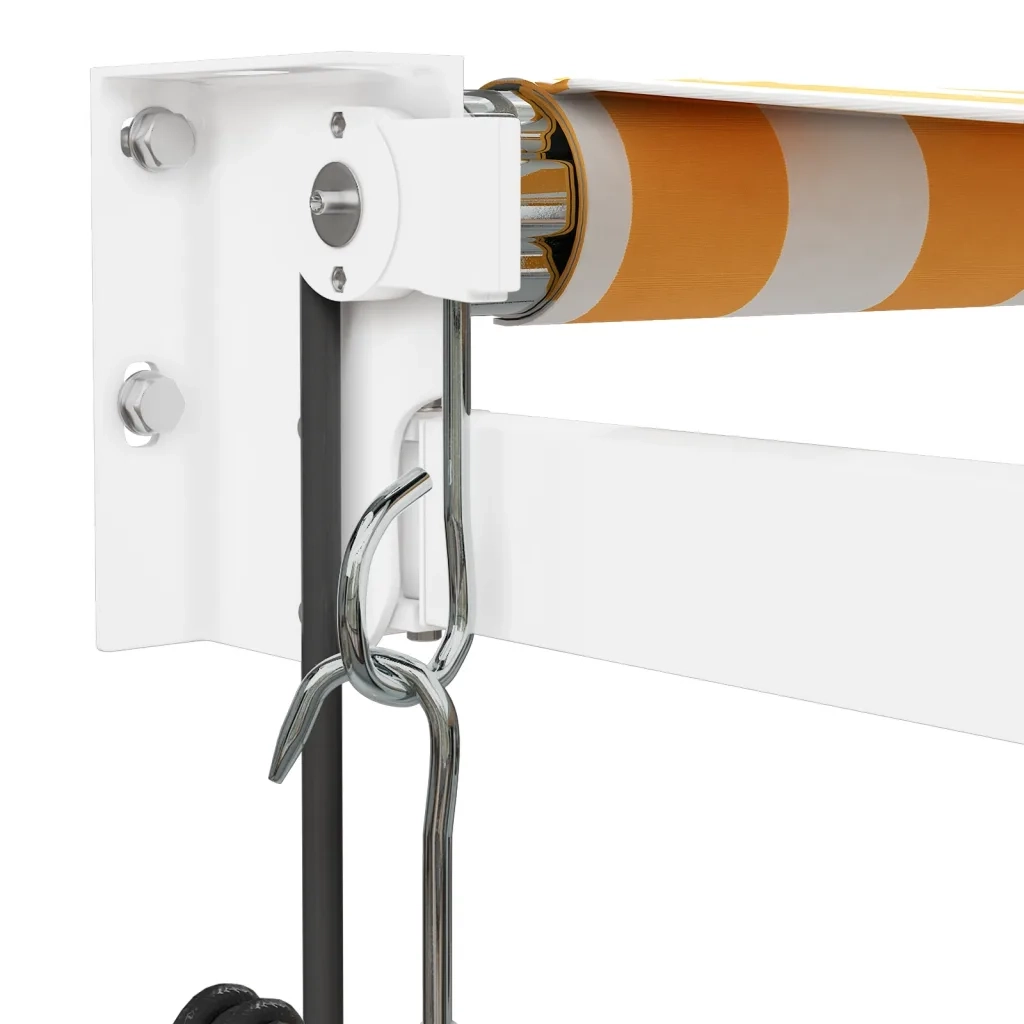 Tenda Sole Automatica Retrattile Gialla e Bianca 3,5x2,5 m 3154482