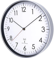 Radio Orologio da Parete 30 cm Silenzioso Orologio da Parete Senza Suono di Giro, Moderno Orologio a Batterie per Casa, Cucina, Salotto, Ufficio, Decorazione da Parete