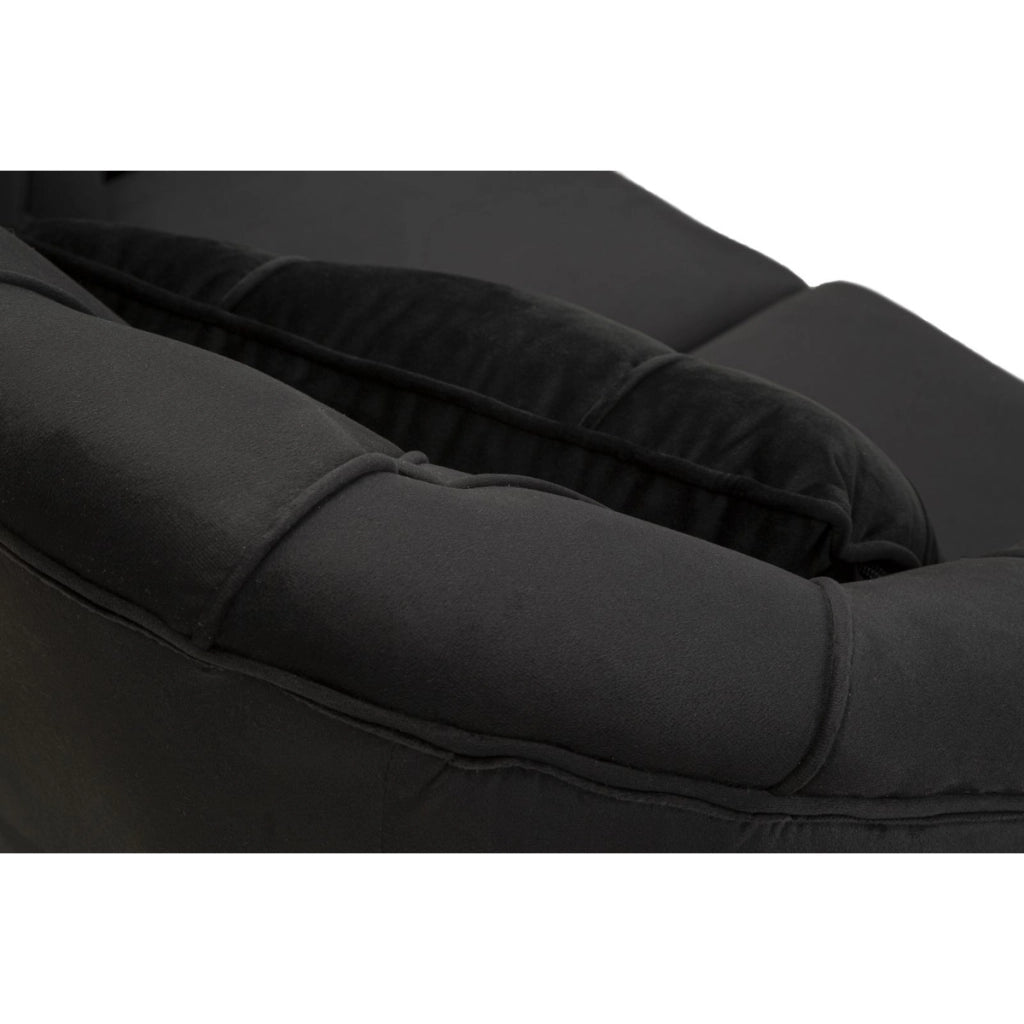 Divano VKH896, Nero, Poliestere, 130x83x91 cm