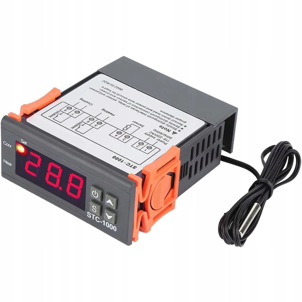 Termostato Regolatore di Temperatura STC-1000 230V – Display LED, Sonda Impermeabile | Controllo da -50°C a 110°C