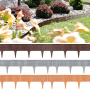 Bordo per Giardino 15,6m Recinzione Prato Bordatura per Aiuole Palizzata Orto Piante Marrone
