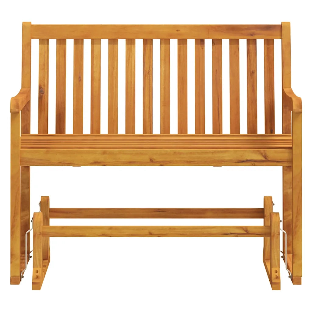 Panchina da Giardino | Panca da Giardino a Dondolo 110 cm Legno Massello d'Acacia