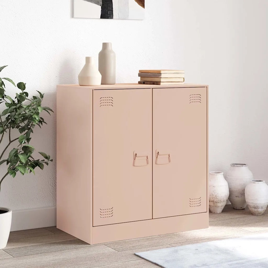 Credenza | Madia | Buffet da pranzo | Armadio da pranzo Rosa 67x39x73 cm in Acciaio