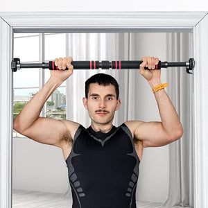 Sbarra per Trazioni per Porta, Barra per Chin Up, Sbarra Orizzontale Montaggio Senza Viti, Lunghezza Regolabile 65-100 cm, Ideale per Allenarsi a Casa e in Palestra