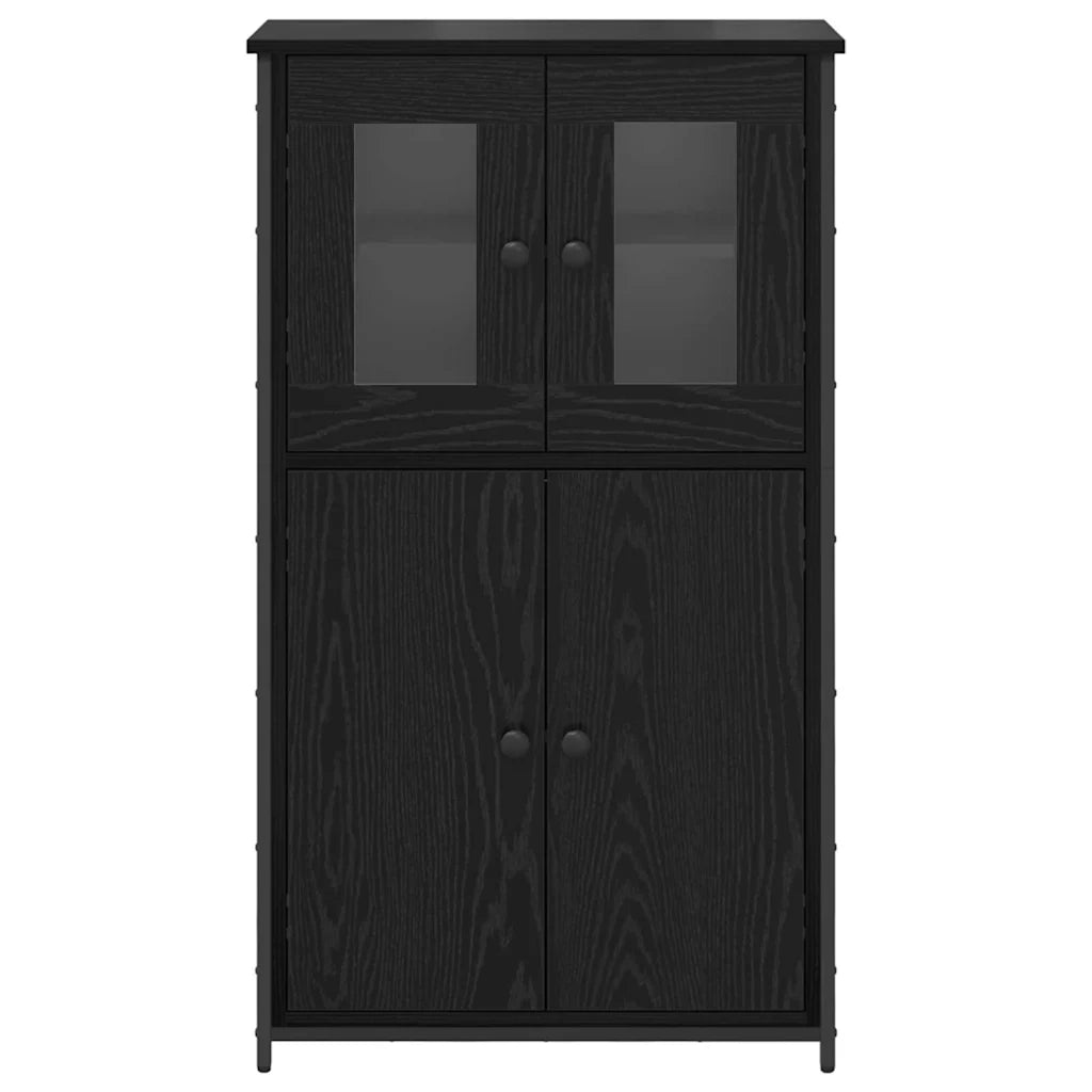 Credenza Rovere Nero 62 x 32 x 106,5 cm Legno multistrato 882253