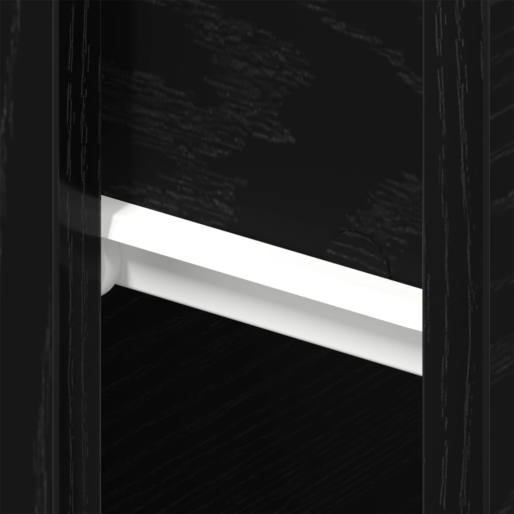 Comodino da parete  in legno ingegnerizzato nero
