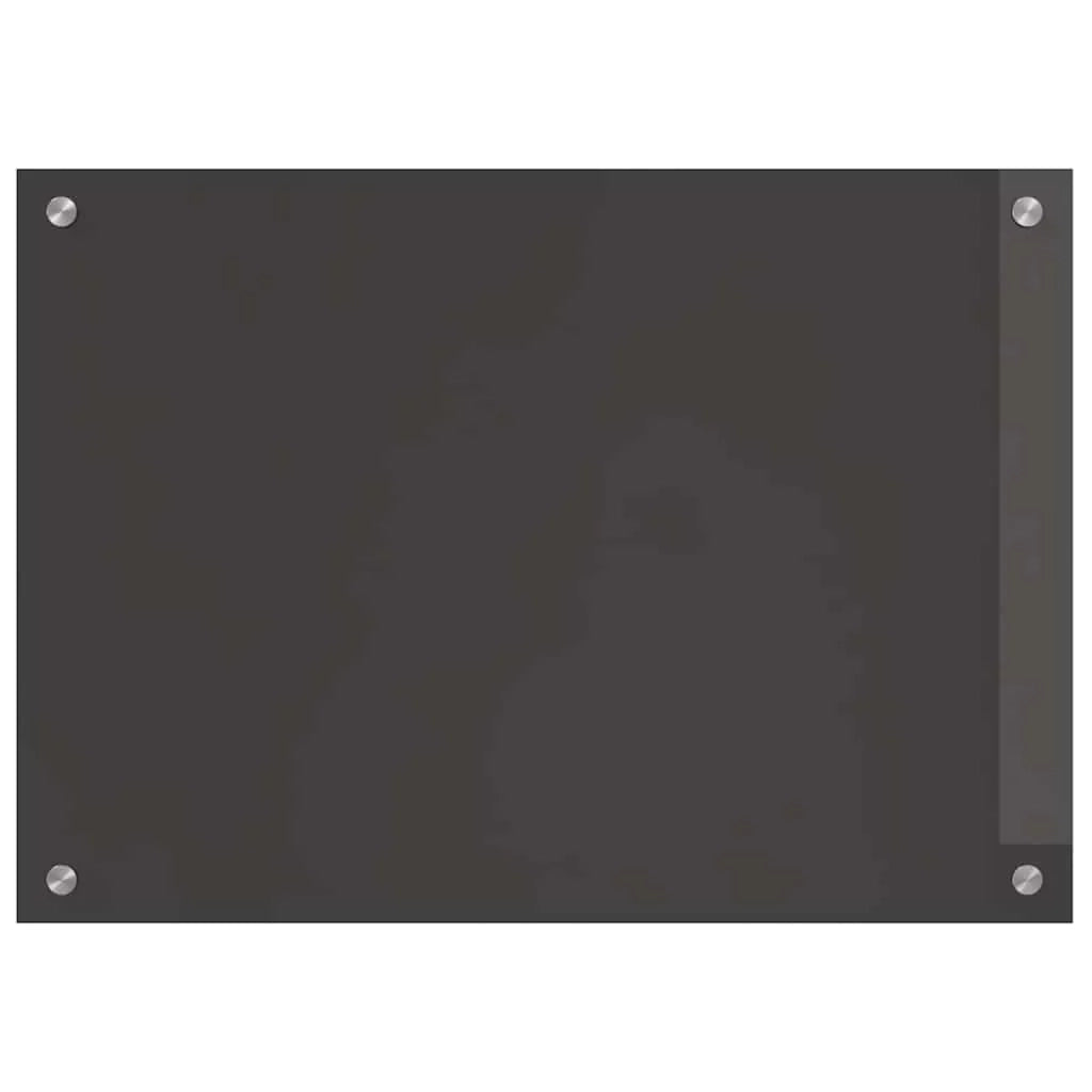 Set di 2 paraschizzi moderni per cucina resistenti al calore 70 x 50 cm in vetro temperato grigio scuro 02_0056239