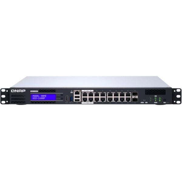 Qnap qgd-1600p gestito gigabit ethernet (10/100/1000) supporto power over ethernet (poe) 1u nero, grigio - QGD-1600P-8G