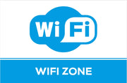 Adesivo Segnaletica WIFI ZONE Varie Misure - Lato interno - 15 x 10