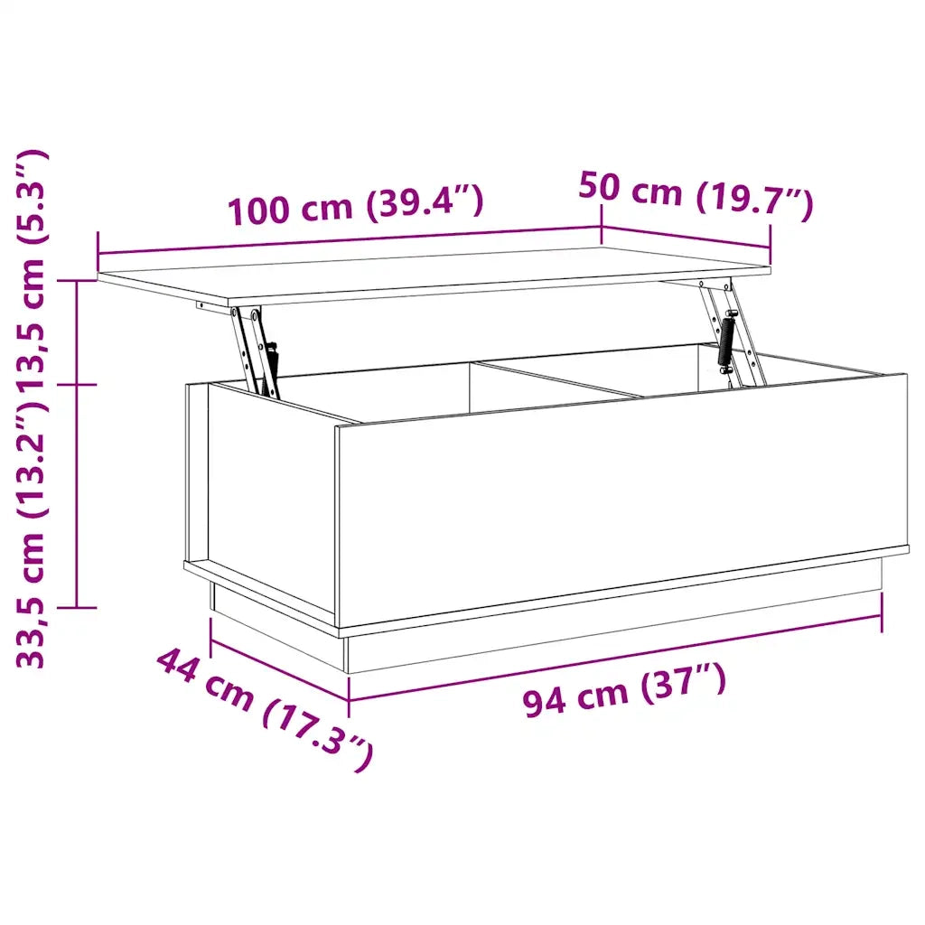 Tavolino da Salotto Miele 100x50x35 cm Legno Massello di Pino cod mxl 26416