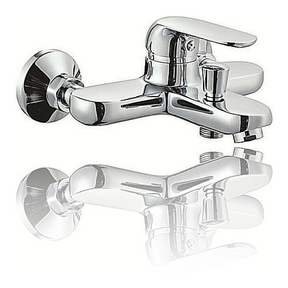 Trade Shop - Miscelatore Rubinetto Con Deviatore Vasca Da Bagno Monocomando Cromato 52955 -