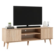 Argegno, Mobile Porta tv un Ripiano, 140x40x50h cm Marrone Quercia