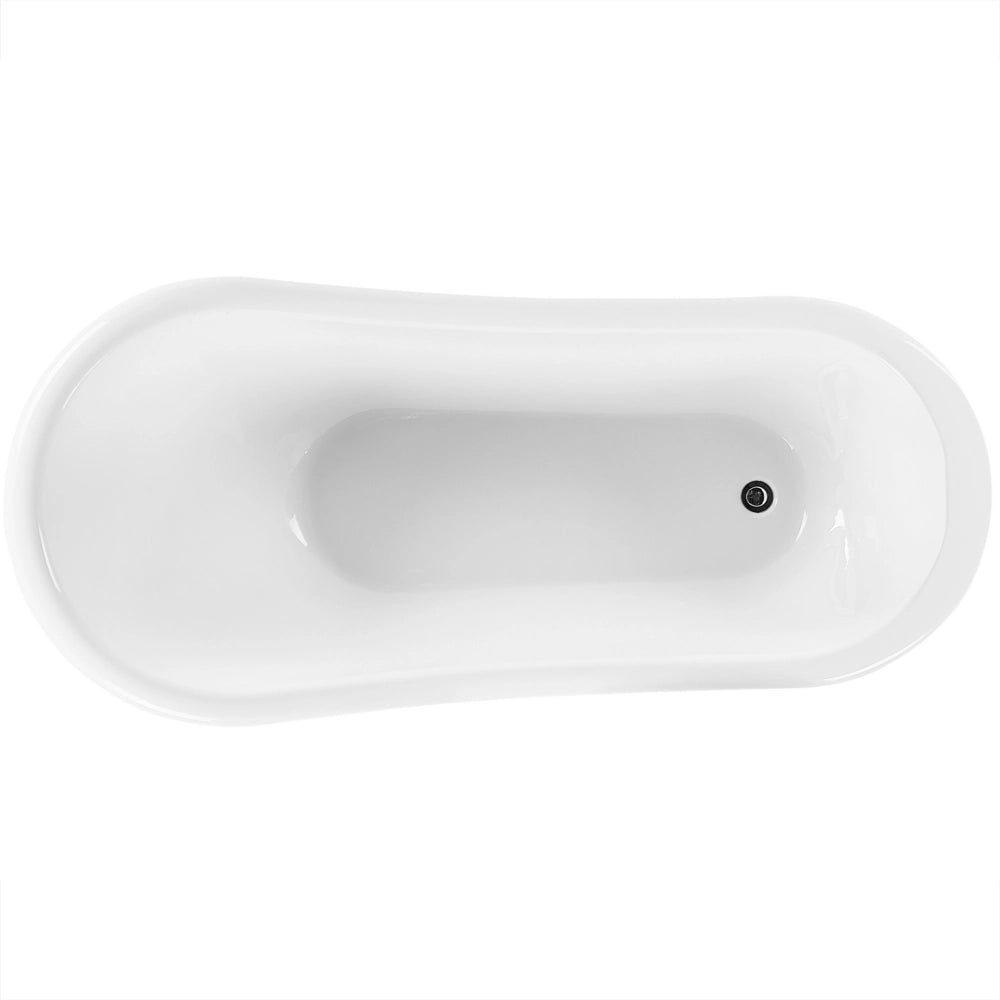 Vasca da bagno in acrilico sanitario blu e dorato 170 x 76 cm vasca autoportante con piedini design retrò tradizionale
