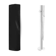 Fontana da giardino a colonna esterno in acciaio inox con cover impermeabile *** modello sambuco, confezione 1